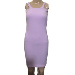 Naked Wardrobe Lavender Ribbed Dress